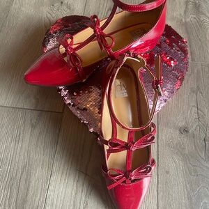 Dolce Vita  Red Patent Leather Bow Flats